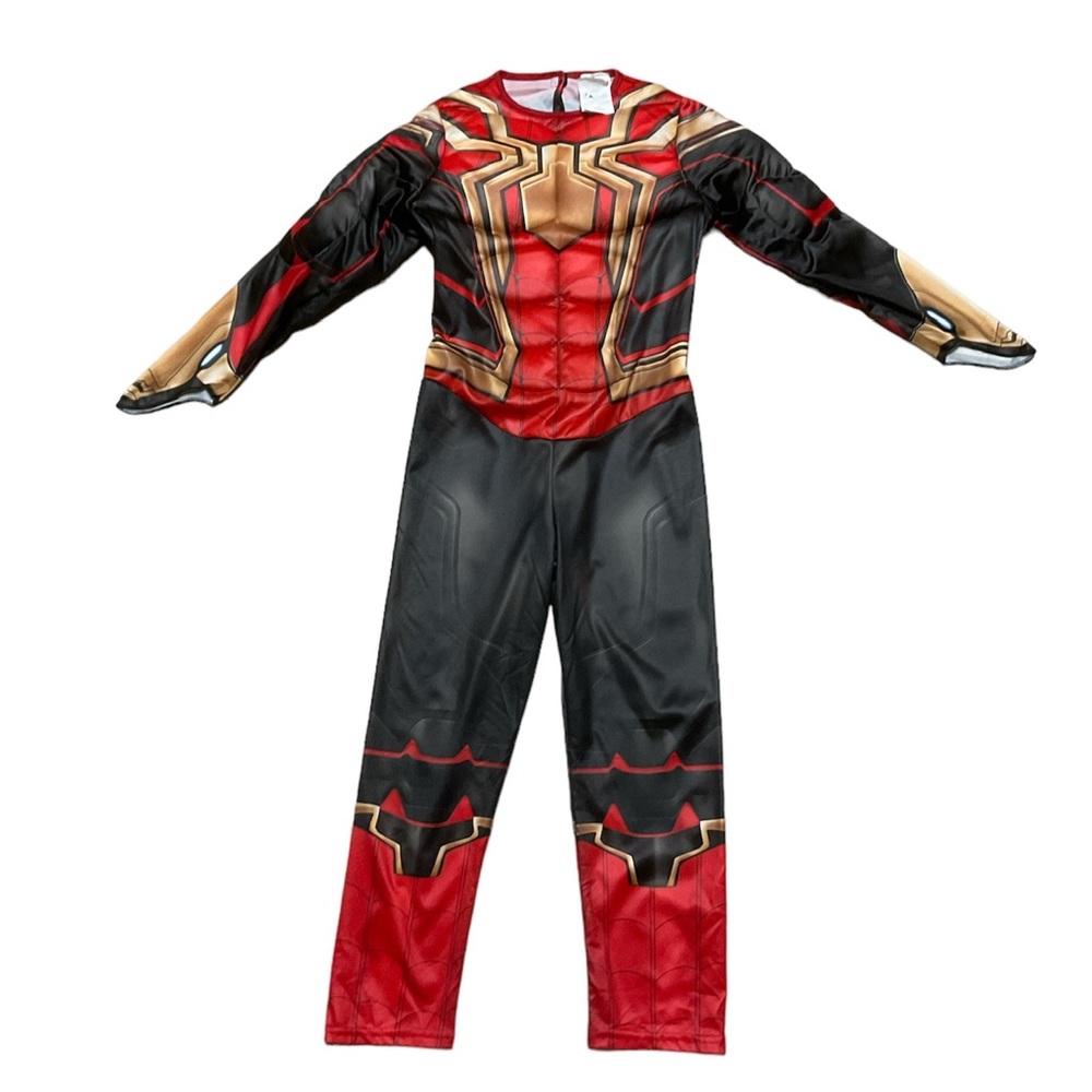 Spiderman No Way Home Costume Youth M Muscle Jumpsuit Rubie’s Marvel Halloween